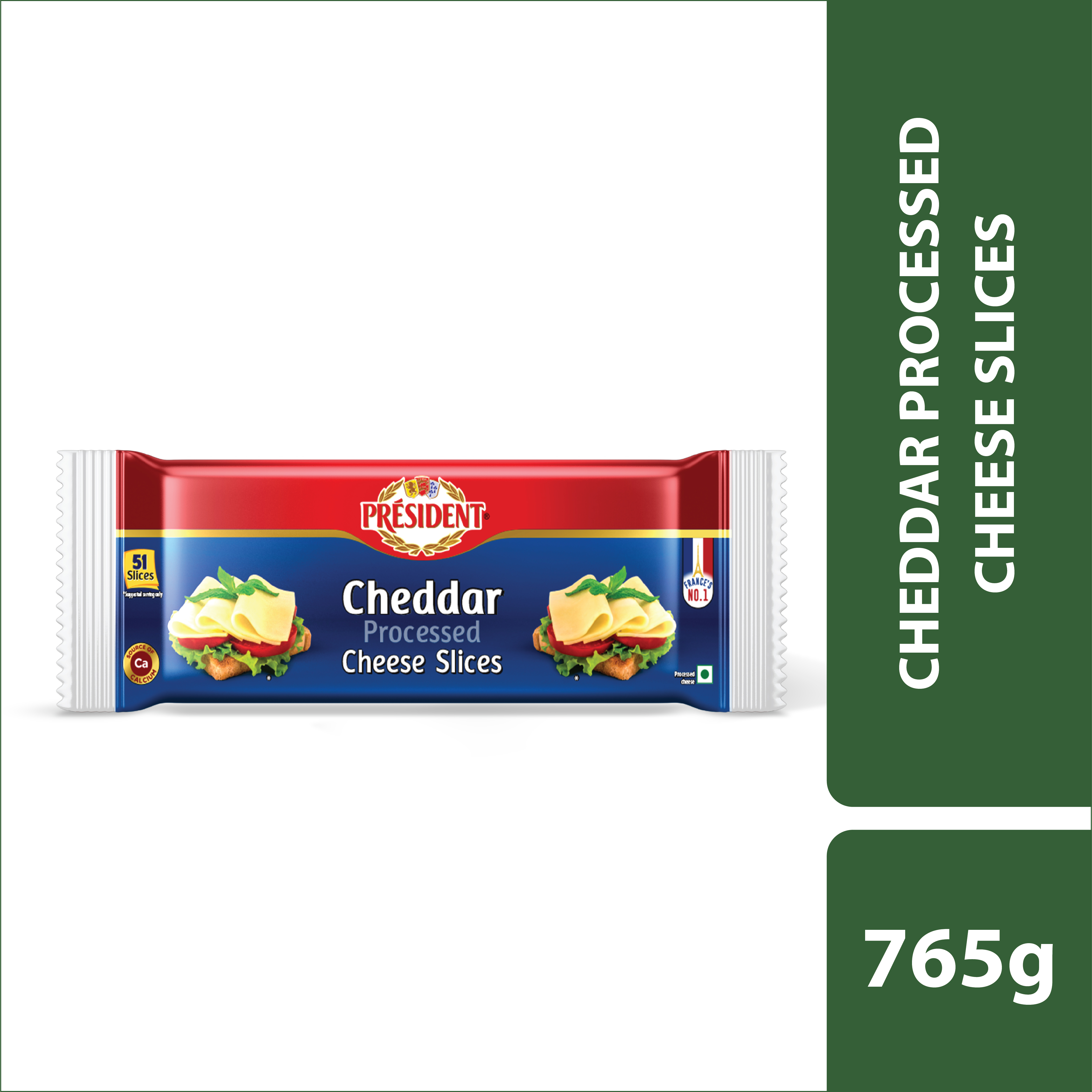 765G Cheddar Processed Cheese Slices